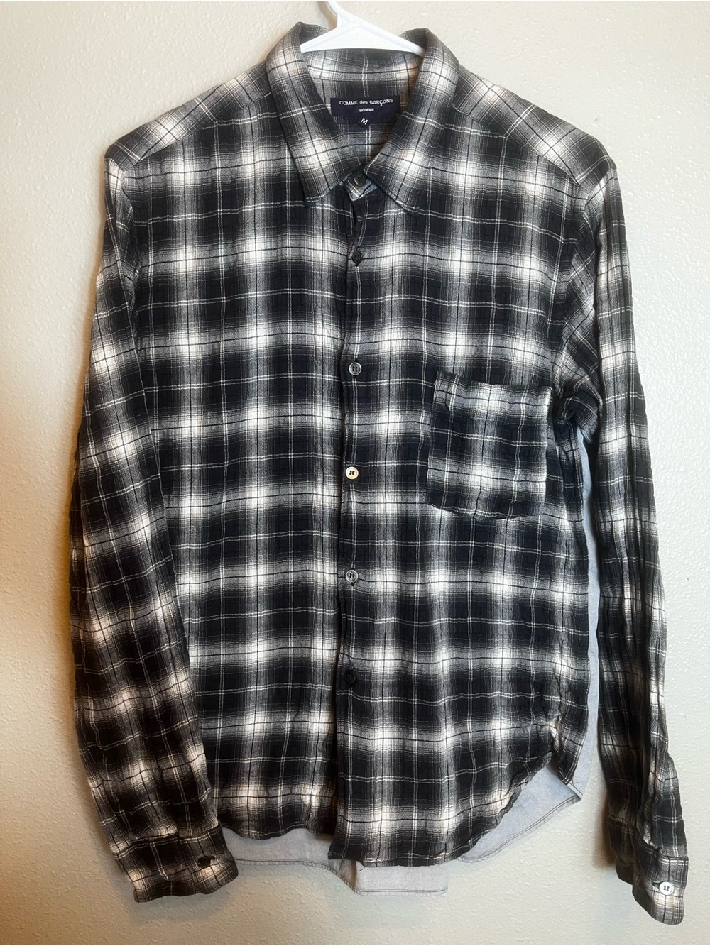 Comme Des Garçons Homme 2009
Shadow Plaid Panelled Flannel Size M